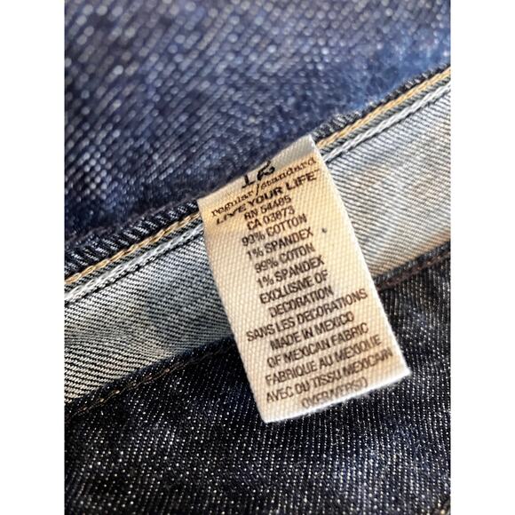 American Eagle Women’s Jeans Size 12 Dark Wash Flare Embroidered Pockets - Picture 5 of 9